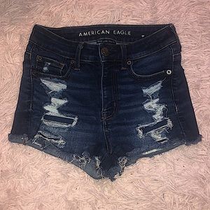 American Eagle high rise jean shorts size 00.